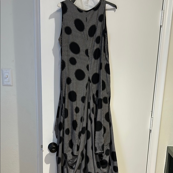 Black and White Polka Dot Dress Patrizia-Luca - Picture 4 of 4